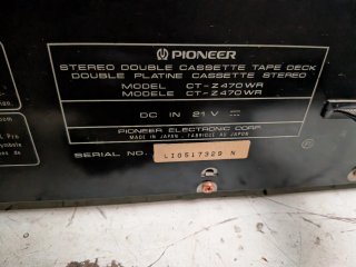 Pioneer CT-Z470WR Cassettiera Doppia Non Testata