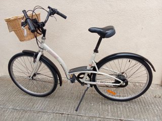 BICICLETA URBANA 26" ELOPS 3.  CESTA MIMBRE NUEVA