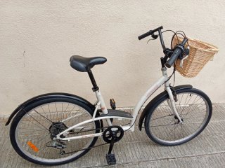 BICICLETA URBANA 26" ELOPS 3.  CESTA MIMBRE NUEVA