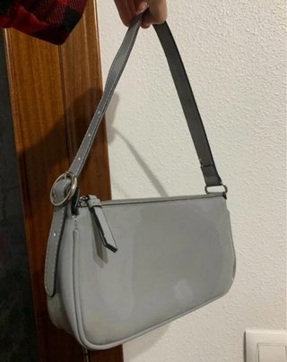 Bolso de hombro gris