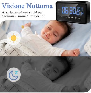 Sveglia WiFi HD 1080P con Monitoraggio Remoto