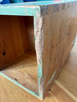 Mesa baja vintage de madera