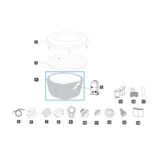 Lona Lay-Z-Spa Bestway Carrara Ø170x65 repuesto
