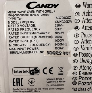 Microondas Candy 20L