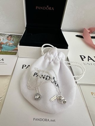 Collar de plata 925 con corazón blanco