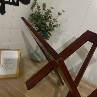 Revistero vintage de madera