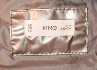 Abrigo acolchado Mango Talla 10