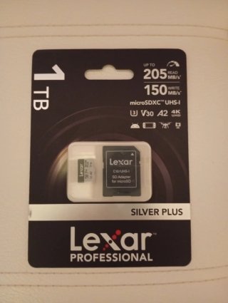 Tarjeta MicroSD Lexar profesional Silver Plus 1TB