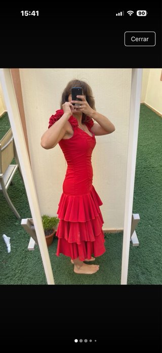 Vestido Flamenco Rojo Volantes