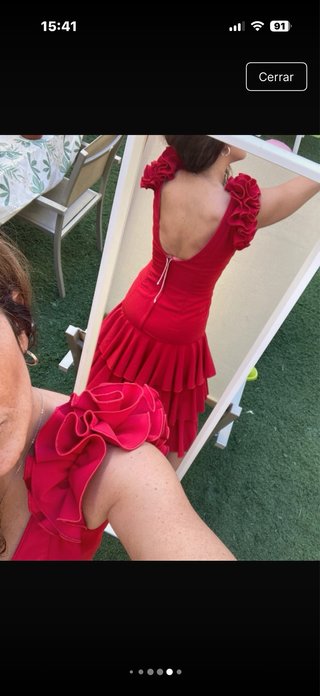 Vestido Flamenco Rojo Volantes