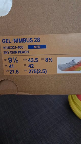 Zapatillas Asics Gel Nimbus 28 Gris Naranja