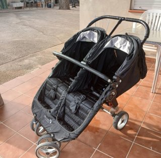Carro Gemelar City Mini Doble Negro