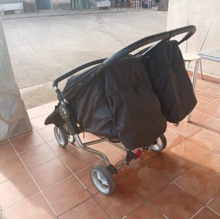 Carro Gemelar City Mini Doble Negro