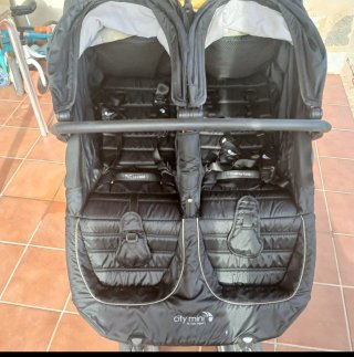 Carro Gemelar City Mini Doble Negro
