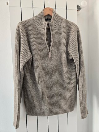 Maglione beige con zip OVS L