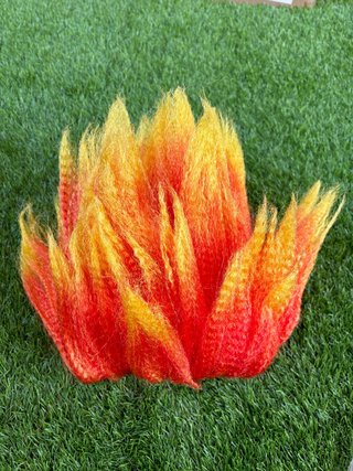 Peluca Fuego Disfraz Sin Usar