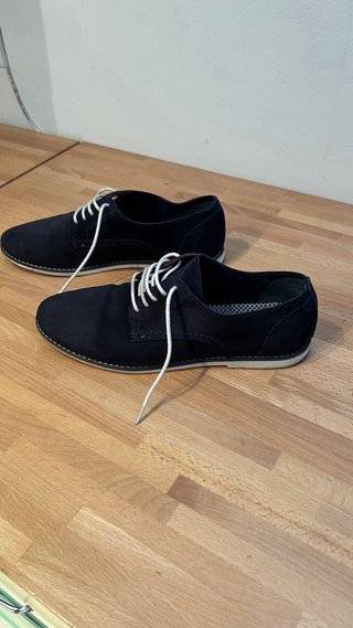 Zapatos Zara Hombre Ante Azul Talla 41