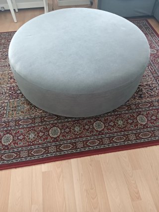 Conjunto Salón Otomana y Sofá Chaiselongue Gris