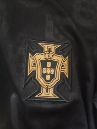 Camiseta Portugal Mundial 2026 Negra Dorada