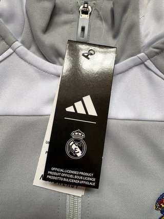 Tuta Real Madrid Adidas Grigia e Bianca taglia M
