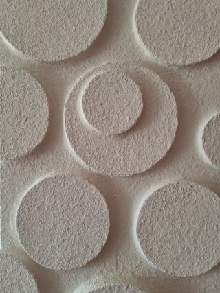 Cuadro Decorativo Papel Maché Círculos Beige