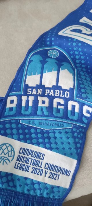 Bufanda San Pablo Burgos Campeones BCL 2020-21.