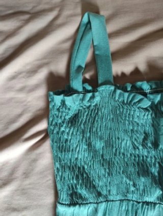 Vestido Boho Verde Agua Azulado Talla Única
