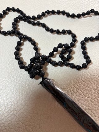 Mala de piedras naturales negras