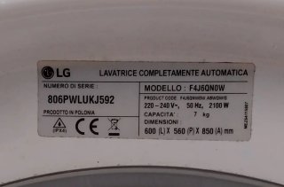 Manicotto flessibile lavatrice LG Direct Drive 7