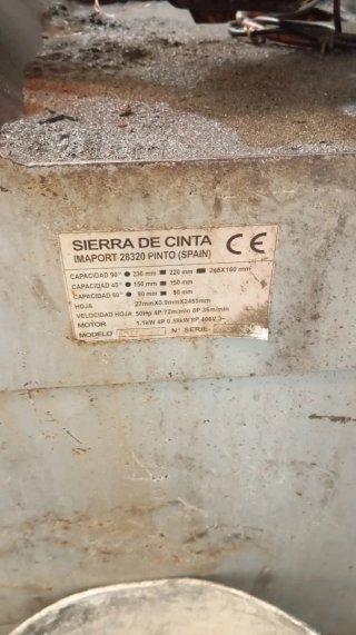 Sierra de cinta para metal trifasica