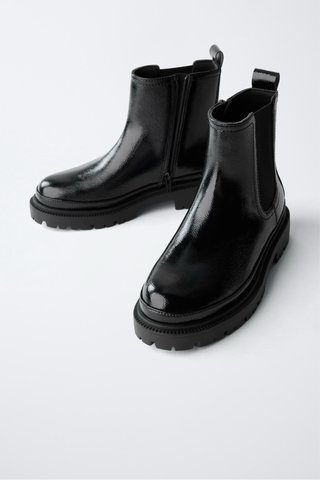 Botines charol Zara negros