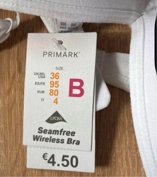 Pack 2 Sujetadores Primark Talla 95B Nuevos