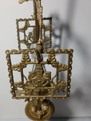Pieza Antigua Metal Leones