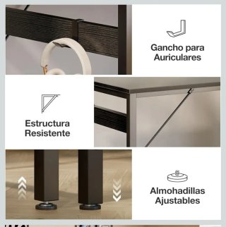 Escritorio ODK 120cm con 4 cajones tela reversible