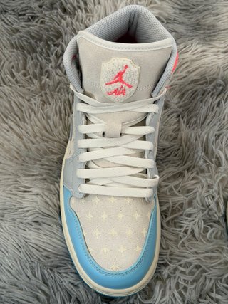 Jordan Air 1 Mid Beige/Azul