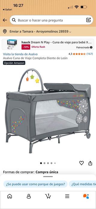 Cuna de viaje Asalvo con colchón