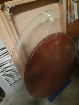 Mesa redonda cristal 100x100