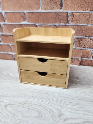 Organizador de escritorio de bambú