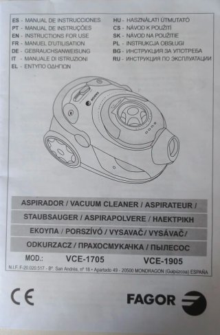 Aspiradora Fagor Future VCE1905
