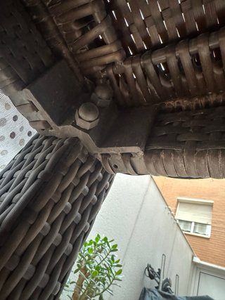Mesa y 4 Sillas Jardín Mimbre Sintético