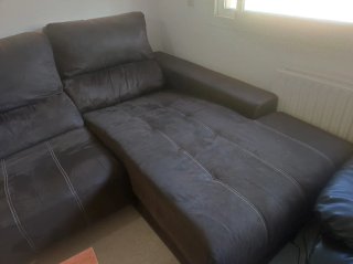 Sofá modular marrón
