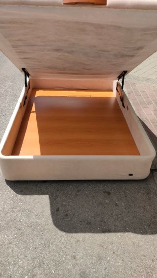 Canapé Abatible 135x190cm Tela Beige 640513971