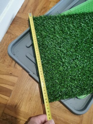 Alfombrilla para mascotas césped + bandeja