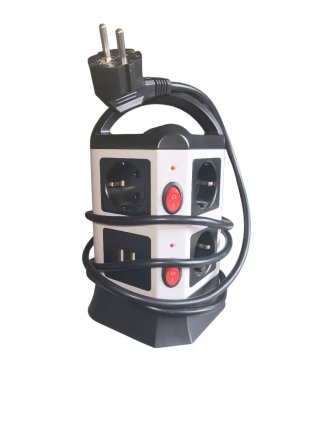Ladrón Vertical 7 Enchufes + 2 USB