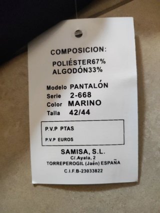 Pantalón de trabajo azul marino