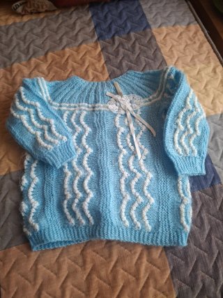 Conjunto Bebé Tejido a Mano.  Nuevo  a estrenar.