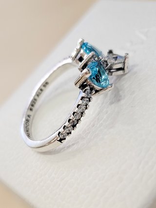 Anillo Pandora Lazo Azul Bridgerton 50+caja