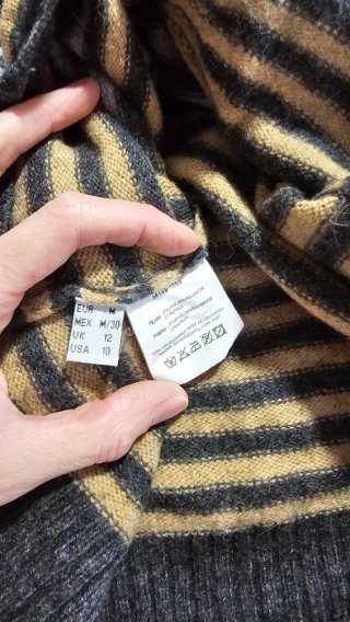Jersey Roberto Verino Rayas Beige y Gris