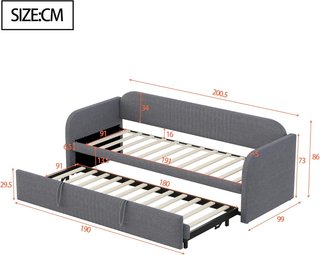 Sofá Cama Gris Extensible + Colchones