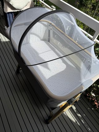 Cuna de bebé con mosquitera